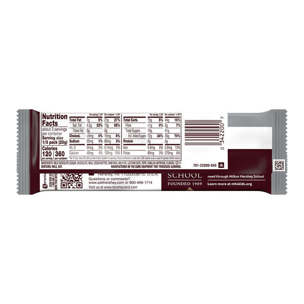 Hershey's Milk Chocolate King Size Bar - 2.6 oz