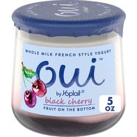 Yoplait Oui Yogur de Leche Entera Sabor Cereza Negra Estilo Francés