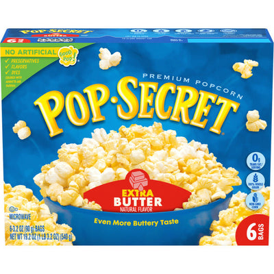 Palomitas de Maíz Pop Secret Extra Mantequilla para Microondas
