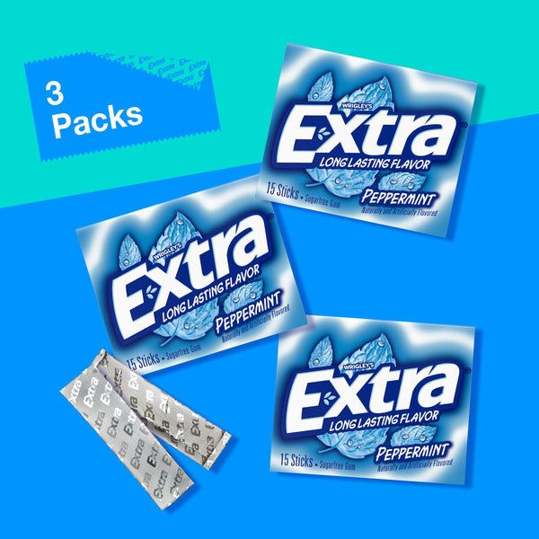 Paquete de Chicles Sin Azúcar de Menta Extra