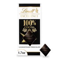 Barre de chocolat noir Lindt Excellence 100% cacao