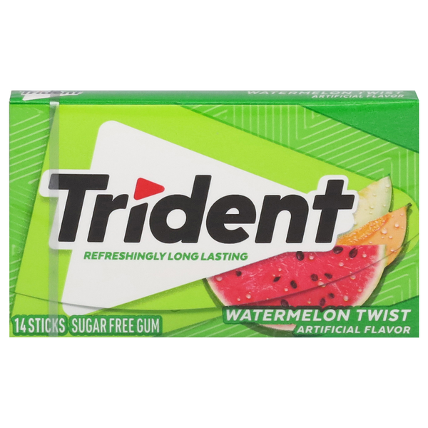 Trident Chewing Gum Sans Sucre Goût Pastèque Twist