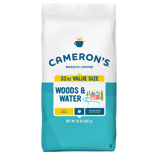 Café de Cameron, Grano Entero, Tostado Claro, Bosques y Agua, Tamaño Económico