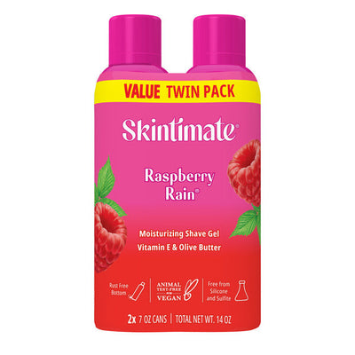 Gel de rasage Skintimate Skin Therapy Raspberry Rain - Pack de deux