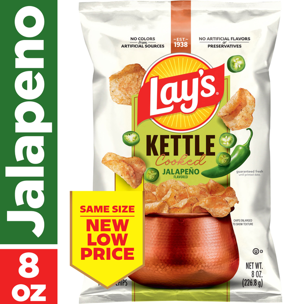 Papas Fritas Lay's Kettle Cooked, Sabor Jalapeño
