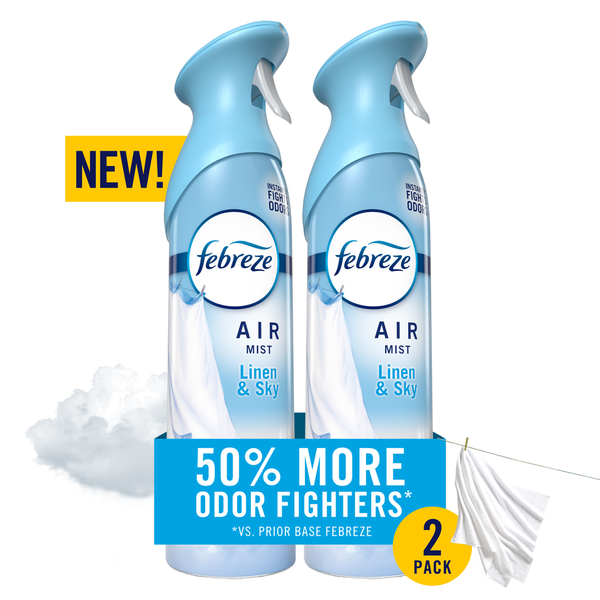 Spray désodorisant Febreze Air Mist - Parfum Lin & Ciel