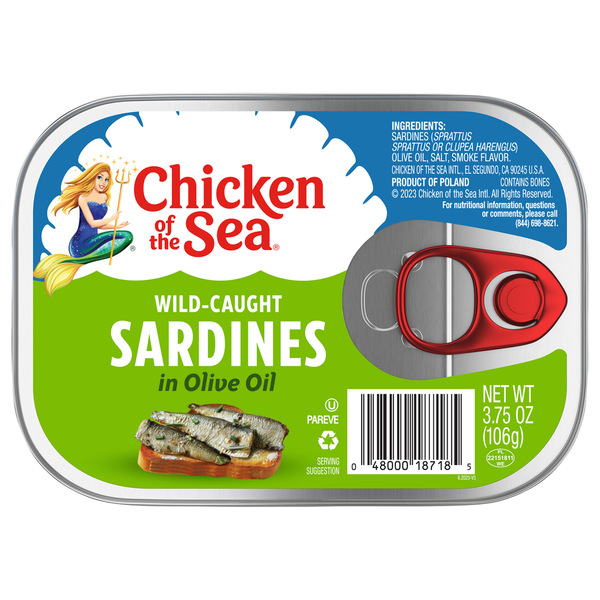 Sardines sauvages en huile d'olive de Chicken of the Sea