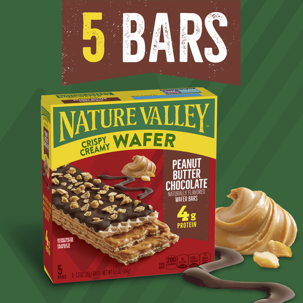 Barras de Wafle de Mantequilla de Maní y Chocolate Nature Valley