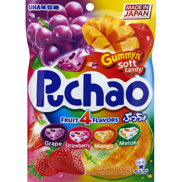 Puchao Gummy Candy - Soft Fruit Chews in 4 Flavors