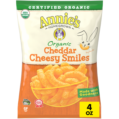 Sourires au fromage cheddar bio d'Annie