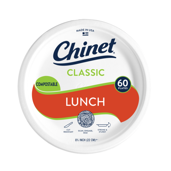 Assiettes blanches classiques Chinet pour toutes les occasions
