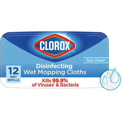 Toallitas desinfectantes húmedas Clorox para trapeador, aroma a lluvia limpia