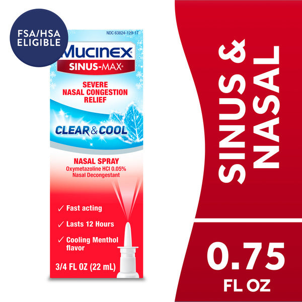 Mucinex Sinus-Max Spray para el Alivio de la Congestión Nasal Severa