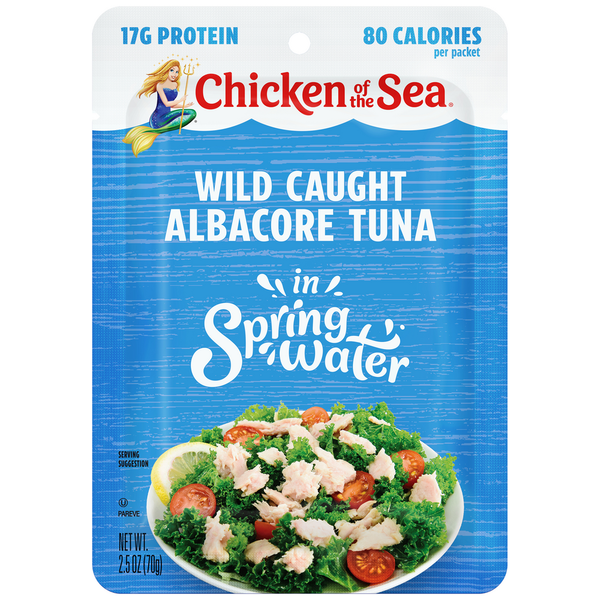 Thon Albacore Pêché en Mer de Chicken of the Sea dans un Sachet d'Eau de Source