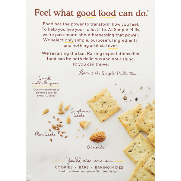 Simple Mills Almond Flour Crackers - Cracked Black Pepper