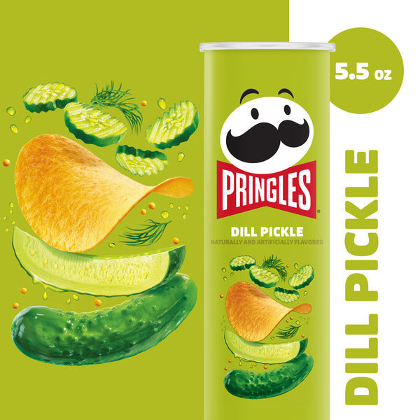 Crisps de pommes de terre Pringles au cornichon à l'aneth - 5,5 oz