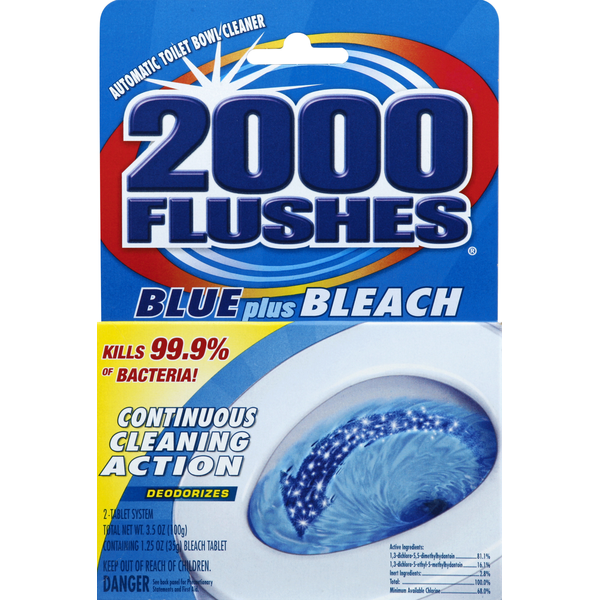 2000 Flushes Automatic Toilet Bowl Cleaner with Bleach