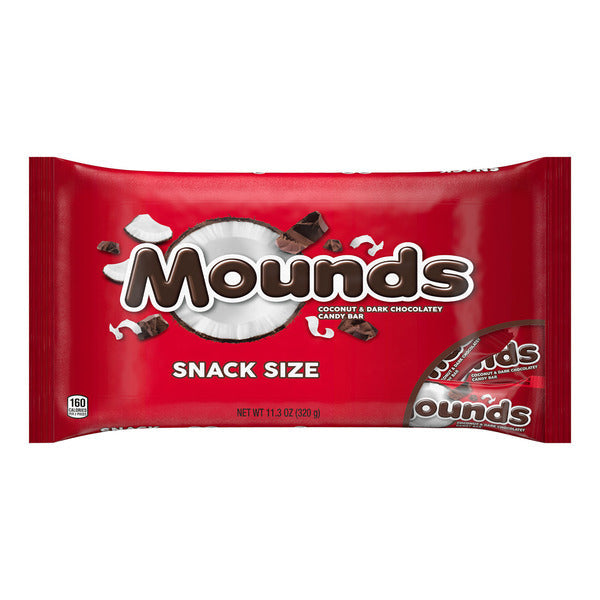 MOUNDS Chocolat Noir et Noix de Coco Taille Snack, 11,3 oz