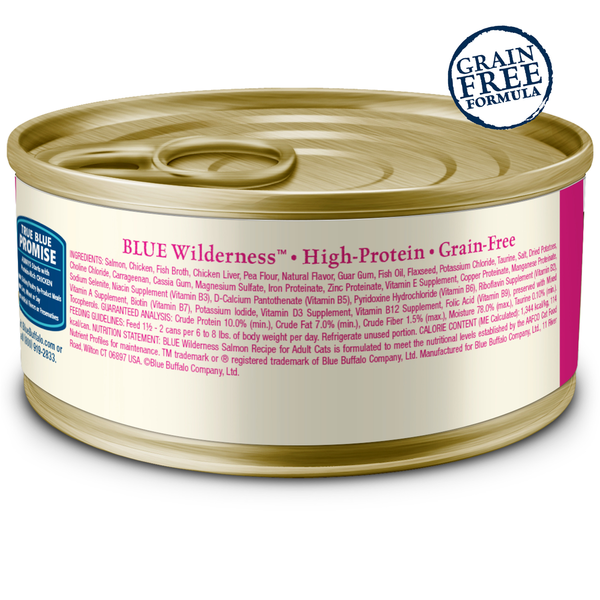 Blue Buffalo Wilderness High Protein Grain Free Wet Cat Food - Salmon