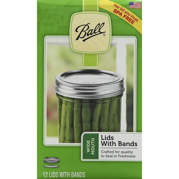 Ball Lids with Bands for Wide Mouth Jars