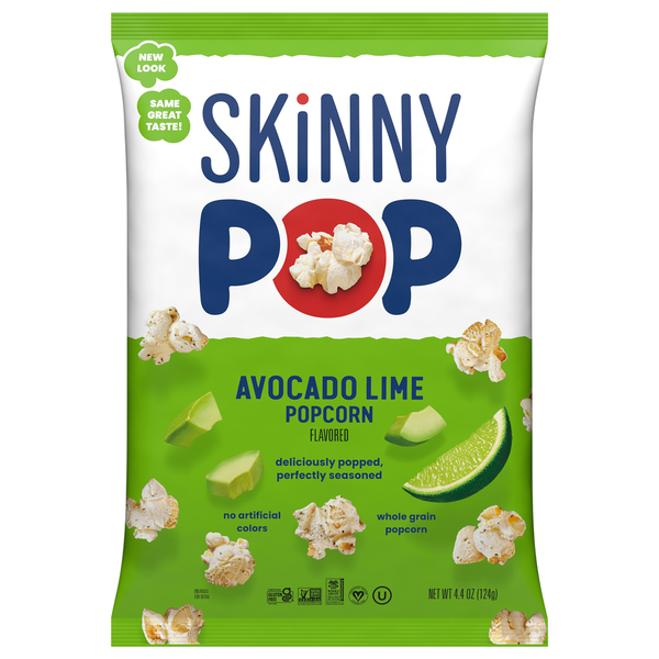 Popcorn SkinnyPop au goût avocat et citron vert