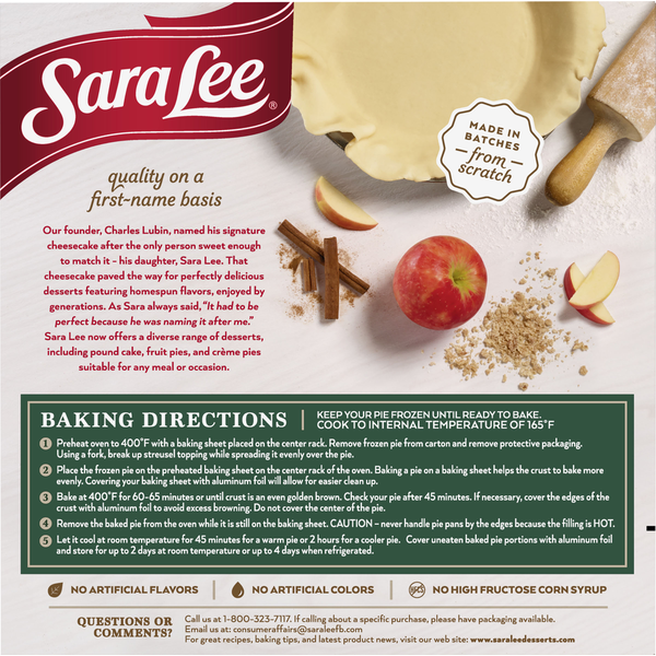 Pastel de Manzana Holandés Sara Lee