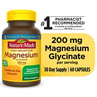Nature Made Magnesium Glycinate 200 mg - Suplemento Mineral Premium
