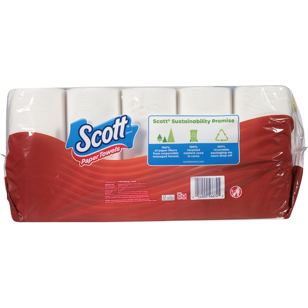 Essuie-tout en papier Scott One-Ply Choose-A-Sheet à absorption rapide en rouleaux triples