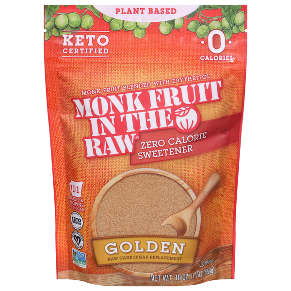 Édulcorant Monk Fruit in the Raw, zéro calorie, doré