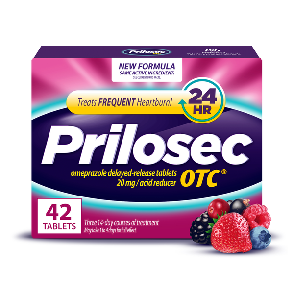 Comprimés de soulagement des brûlures d'estomac Prilosec OTC - Saveur de baies sauvages