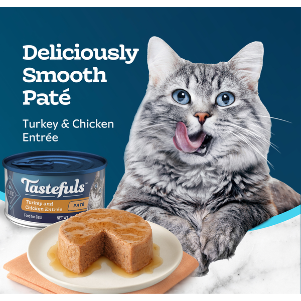 Blue Buffalo Tastefuls Nourriture Humide Naturelle Pâté pour Chats - Dinde & Poulet
