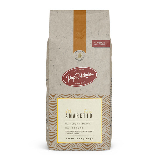 Café Molido de Tueste Claro PapaNicholas Amaretto