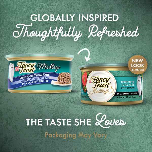 Purina Fancy Feast Grain Free Broth Wet Cat Food - Tuna Medleys