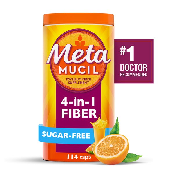 Supplément de fibres 4-en-1 sans sucre Metamucil, 114 portions