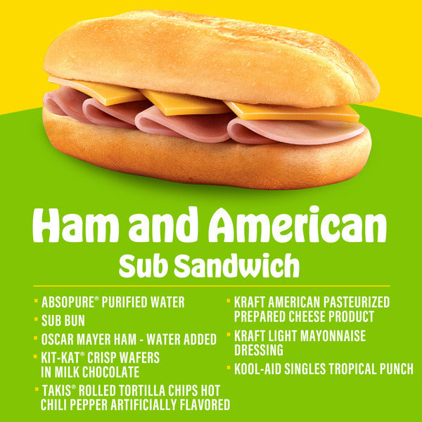 Lunchables Uploaded Ham et American Sub Sandwich Snack Kit