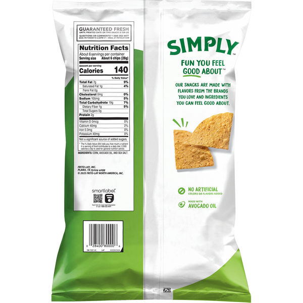 Chips Tortilla Tostitos à l'Huile d'Avocat et Sel de Mer