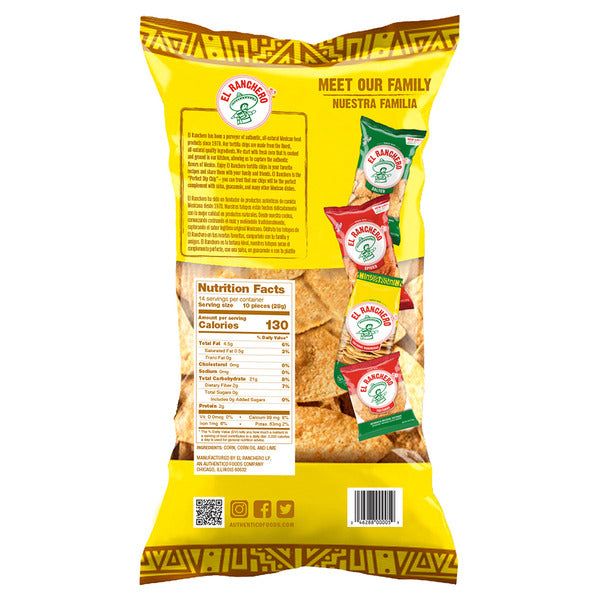 Chips de tortilla non salés El Ranchero
