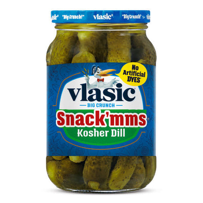 Cornichons mini Vlasic Snack'mms au vinaigre kosher - Compatible avec le régime cétogène