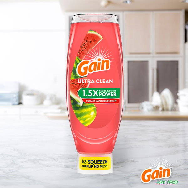 Gain Ultra EZ-Squeeze Liquide Vaisselle, Pastèque d'Été