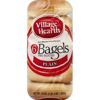 Bagels Plain Pre-Cortados Village Hearth