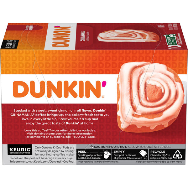 Dunkin' Cinnamania Coffee - 10 K-Cup Pods for Keurig