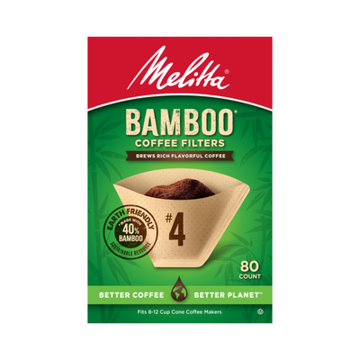 Filtros de café en cono de bambú Melitta #4
