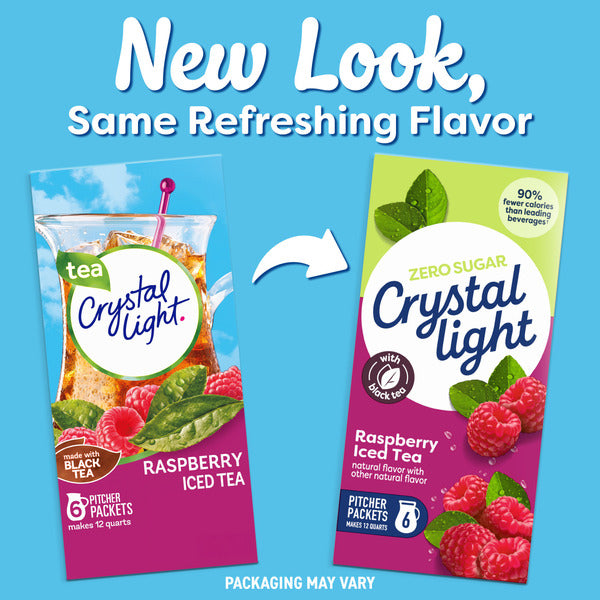 Mezcla de Bebida en Polvo de Té Helado de Frambuesa Crystal Light