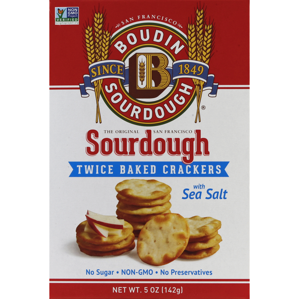 Boudin Sourdough Crackers with Sea Salt - Twice Baked