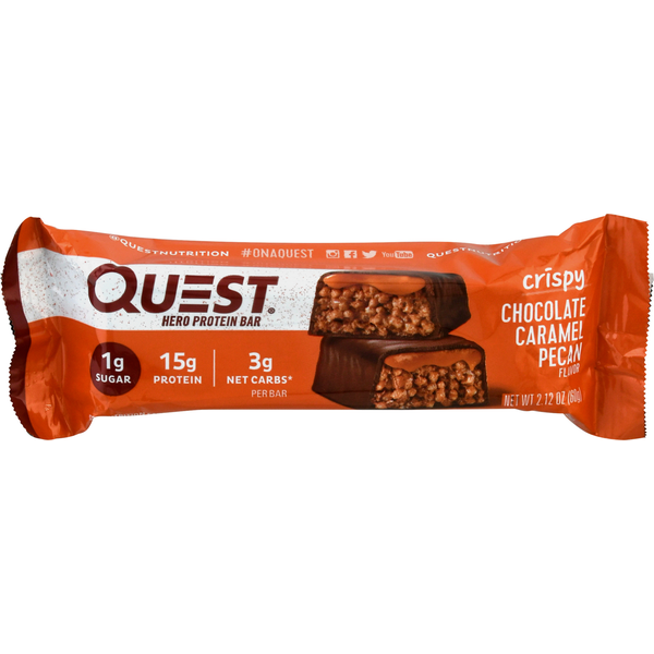 Quest Protein Bar - Hero, Chocolate Caramel Pecan Flavor