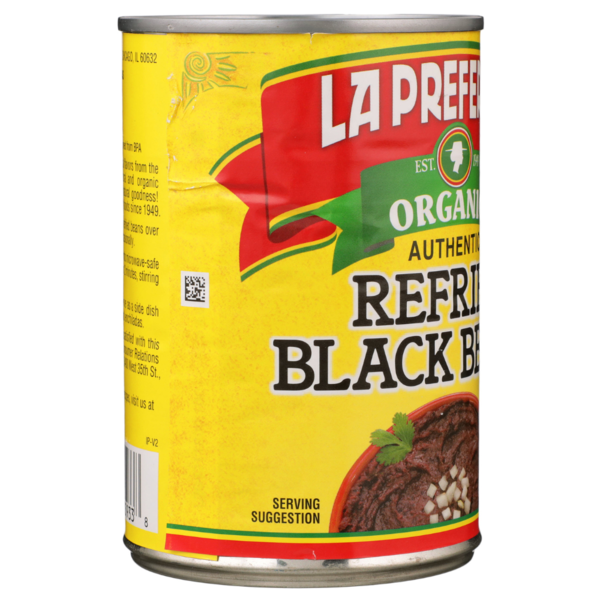 Frijoles Negros Refritos Orgánicos La Preferida