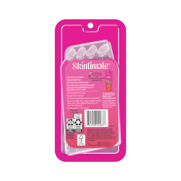 Maquinillas desechables para mujeres Skintimate Skin Therapy Raspberry Rain