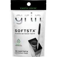 Grin Oral Care FLOSSPYX Softstx, Menthe + Charbon