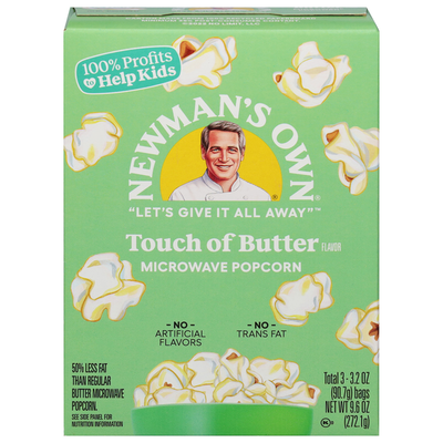 Palomitas de maíz con sabor a mantequilla ligera de Newman's Own