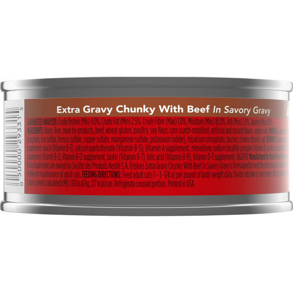Purina Friskies Gravy Wet Cat Food with Beef